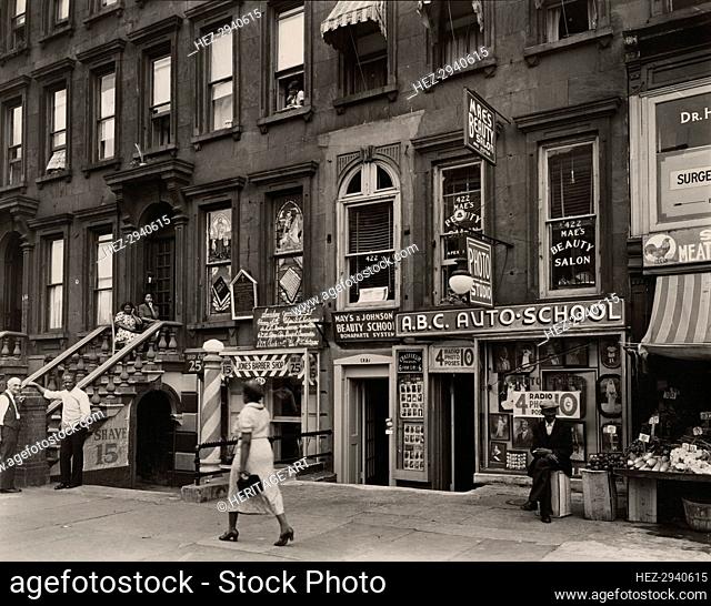 Harlem Street: II, 422-424 Lenox Avenue, 1938. Creator: Berenice Abbott