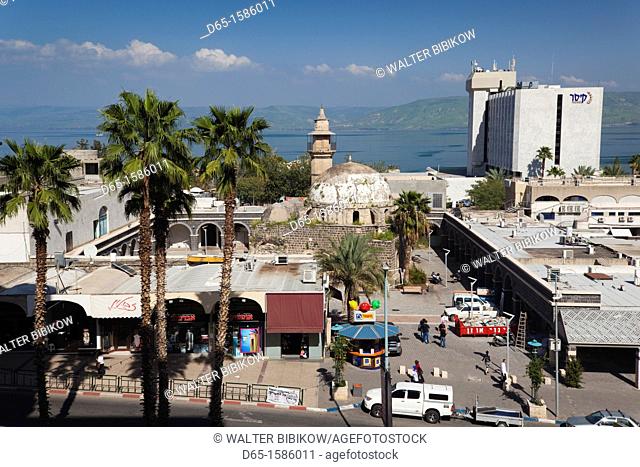 Israel, The Galilee, Tiberias, elevated view of the Al-Amari Mosque