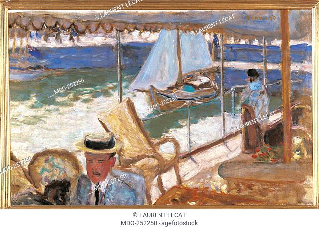 In a Boat, by Pierre Bonnard, 1912, 20th Century, oil on canvas, cm 43 x 65. France, Ile de France, Paris, Muse dOrsay, RF1941-34. All