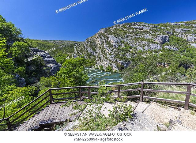 Roški Slap, Krka National Park, Bogatic, Sibensko-Kninska, Dalmatia, Croatia, Europe