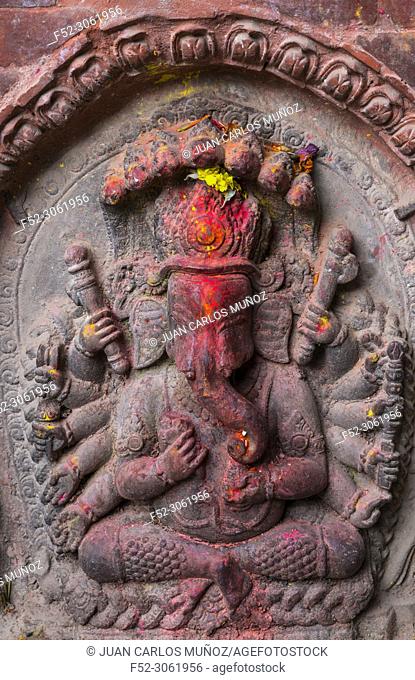 Ganesh, Hindu deity, Patan, Lalitpur Metropolitan City, Kathmandu Valley, Nepal, Asia, Unesco World Heritage Site