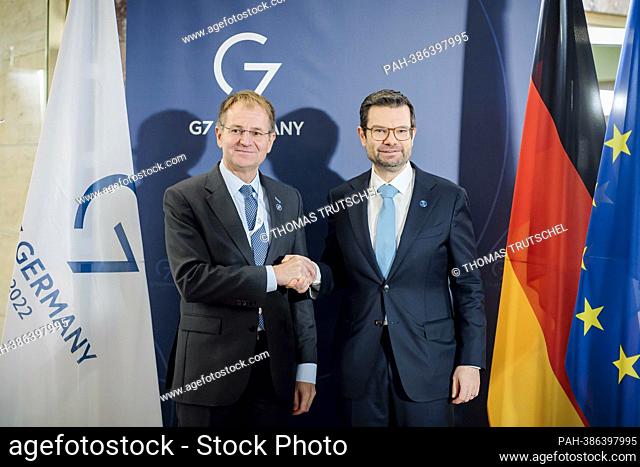 (RL) Marco Buschmann (FDP), Federal Minister of Justice, and Peter Frank, Federal Prosecutor General at the Federal Court of Justice