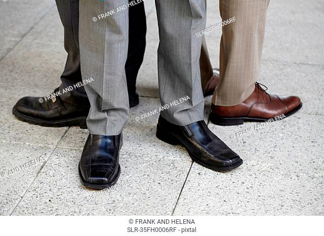 Close up of businessmen's shoes