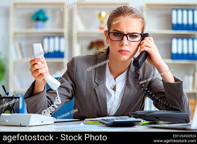 The young businesswoman accountant working in the office