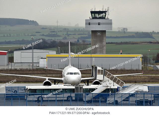 An Airbus A320 of the airline Sundair can be seen at the Kassel-Airport in Calden, Germany, 21 December 2017. The deficient Kassel Airport will remain as a...