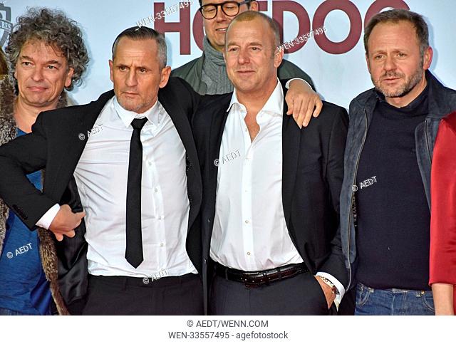 Ppremiere of 'Hotdog' at CineStar movie theatre at Sony Center Potsdamer Platz. Featuring: Thomas Fehlen, Tim Wilde, Heino Ferch, Samuel Finzi Where: Berlin