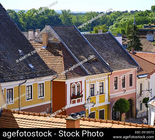The roofs of the old town. The city of Szentendre near Budapest. Europe, Eastern Europe, Hungary