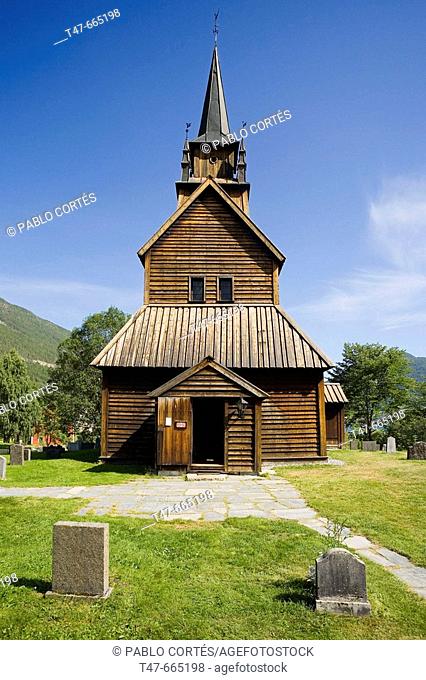 Wooden church in Kaupanger ( XII-XIIIth century). Norway