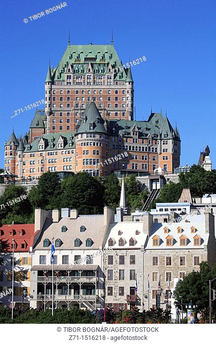 Canada, Québec, Quebec City, lower town, Chateau Frontenac