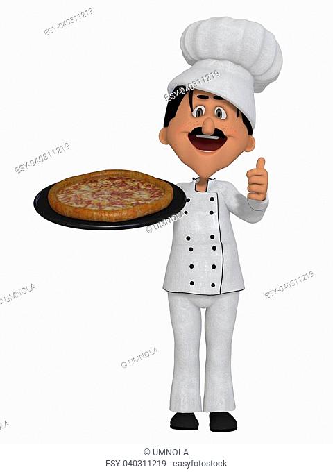 Chef pizza 3d, Stock Photo, Picture And Low Budget Royalty Free Image. Pic.  ESY-040311219 | agefotostock