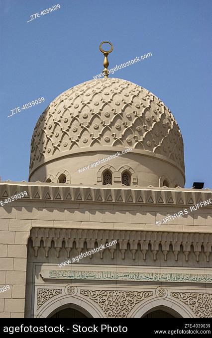 Dome. Jumeirah Mosque, Jumeirah Beach Road. Dubai. United Arab Emirates. Middle East