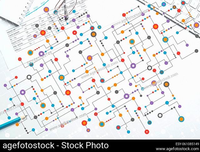 Geometric abstract background. Medicine science or technology concept
