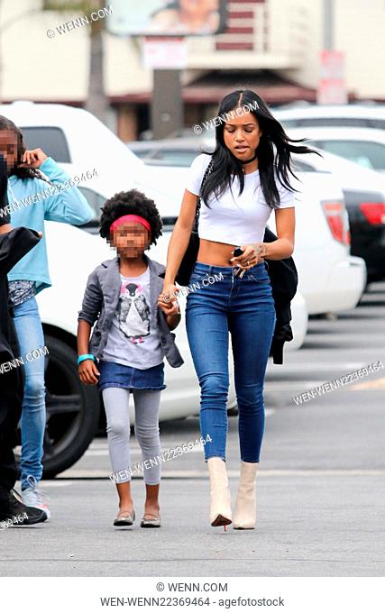 Chris Brown's ex-girlfriend, Karrueche Tran, spotted out shopping with her younger siblings Featuring: Karrueche Tran Where: Los Angeles, California