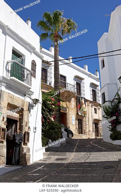 White village in the historical town of Vejer de la Frontera, Costa de la Luz, Cadiz Province, Andalusia, Spain, Europe