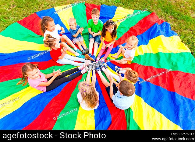 Boys and girls have some activity in outdoor summer camp