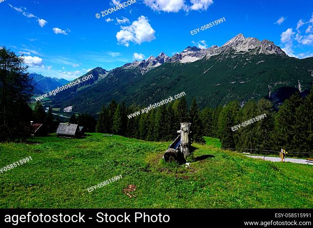 Lechtal, Österreich, Tirol, Almwiesen bei der Stablalpe