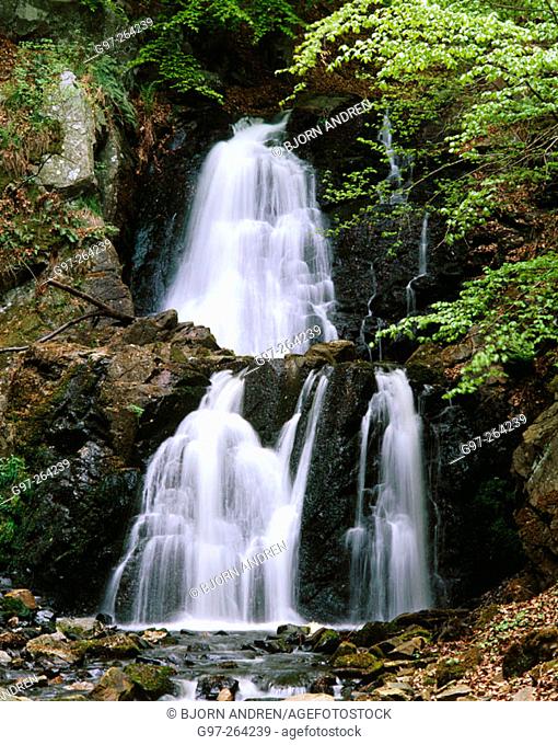 Waterfall in Forsakar . Skane. Sweden