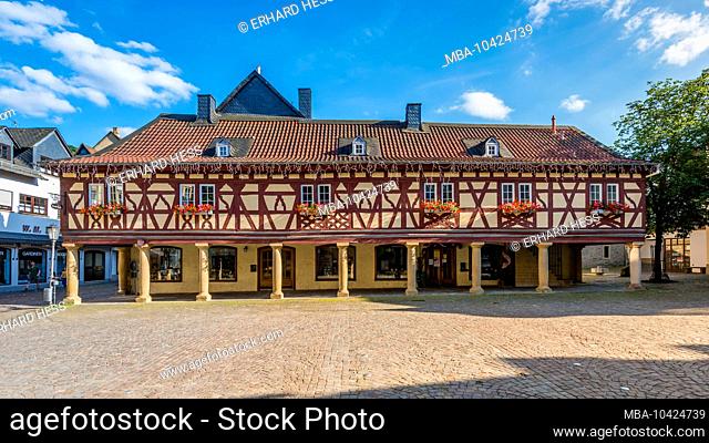 Historic market hall in the old town of Meisenheim am Glan, well-preserved medieval architecture in the northern Palatinate highlands, a pearl in the Glantal