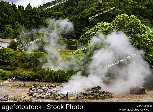 Furnas, Sao Miguel Island, Azores, Portugal: Volcanic Complex of Geothermal Springs in Furnas