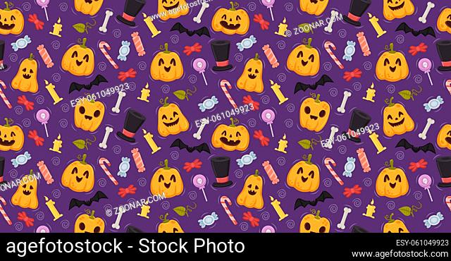 Colorful pattern background for the holiday halloween - Vector illustration