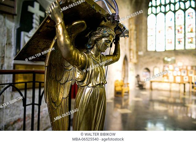 Ireland, County Limerick, Limerick City, St. Mary's Cathedral, brass lectern
