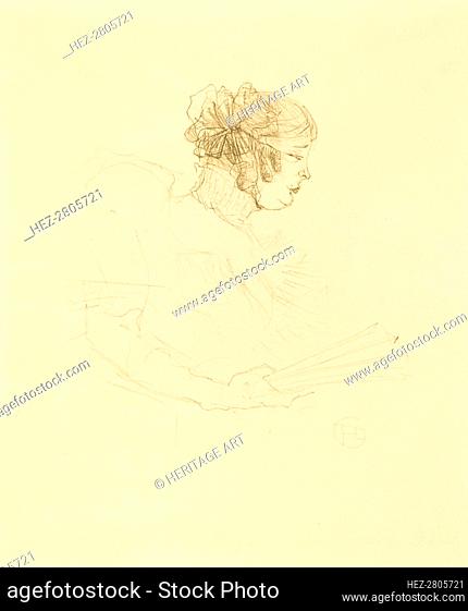 Luce Myres in Profile (Luce Myrès, de profil), 1895. Creator: Henri de Toulouse-Lautrec
