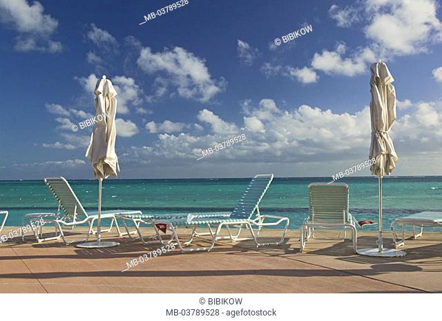 Caribbean, Bahamas, pool terrace, ocean, view