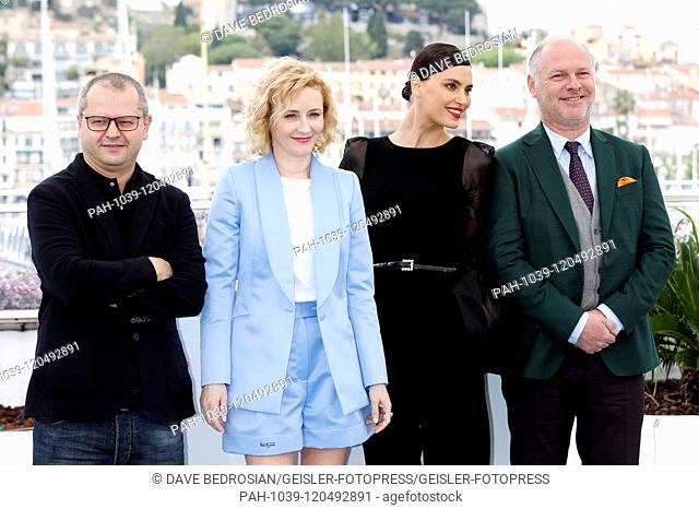 Corneliu Porumboiu, Cartinel Marlon, Rodica Lazar and Vlad Ivanov at the 'The Whistlers / La Gomera / Les siffleurs' photocall during the 72nd Cannes Film...