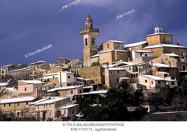 Parish Church of Sant Bartomeu, Valldemossa, Serra de Tramuntana, Majorca, Balearic Islands, Spain