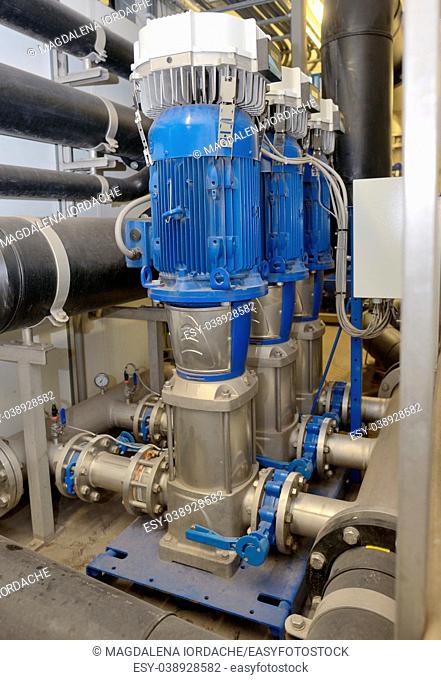 reverse water osmosis equipment inside of plant