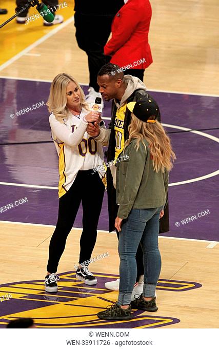Sunday March 11, 2018; Celebs out at the Lakers game. The Los Angeles Lakers defeated the Cleveland Cavaliers by the final score of 127-113 at Staples Center in...