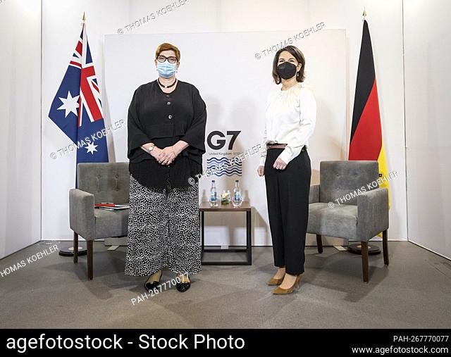 Federal Foreign Minister Annalena Baerbock meets her Australian counterpart Marise Payne at the G7 meeting of foreign and development ministers and the foreign...