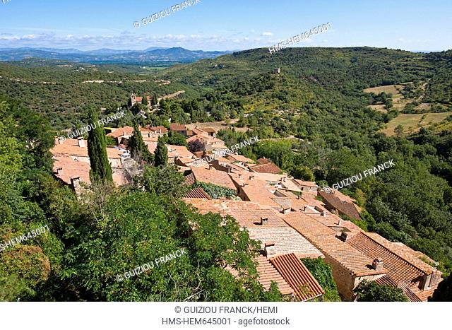 France, Pyrenees Orientales, Castelnou, labelled Les Plus Beaux Villages de France The Most Beautiful Villages of France