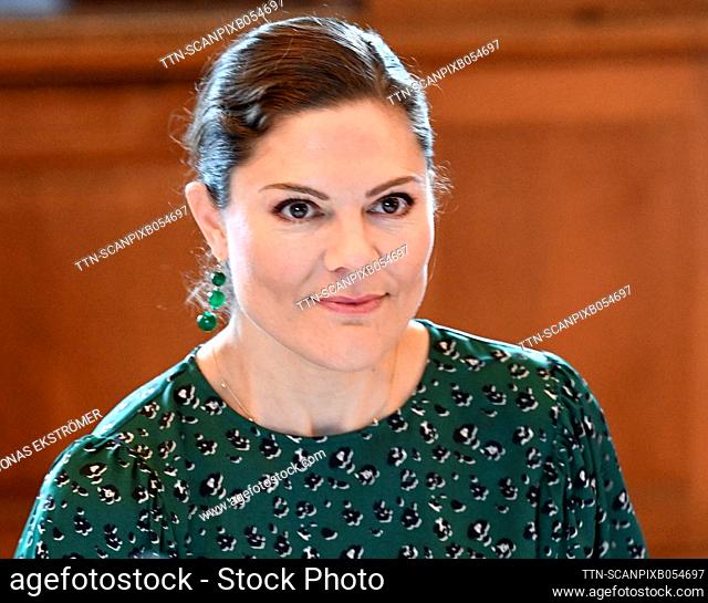 Crown Princess Victoria at the Crown Princess Couple's Foundation's seminar ""Faith in the future and trust among young people""