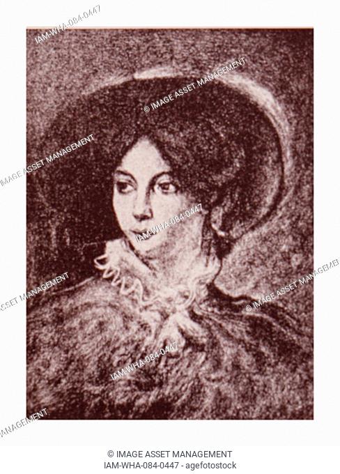 Portrait of George Sand (1804-1876) a French novelist and memoirist. Dated 19th Century