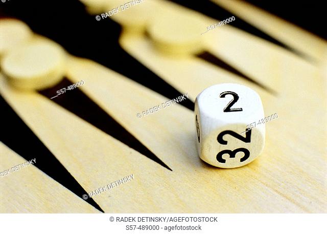 Dice, table game, backgammon