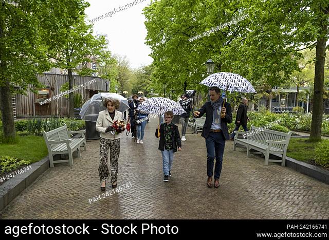 Princess Margriet of The Netherlands at Artis in Amsterdam, on May 19, 2021, to reopen officially the Zoo after being closed for 5 months, together with Sieb