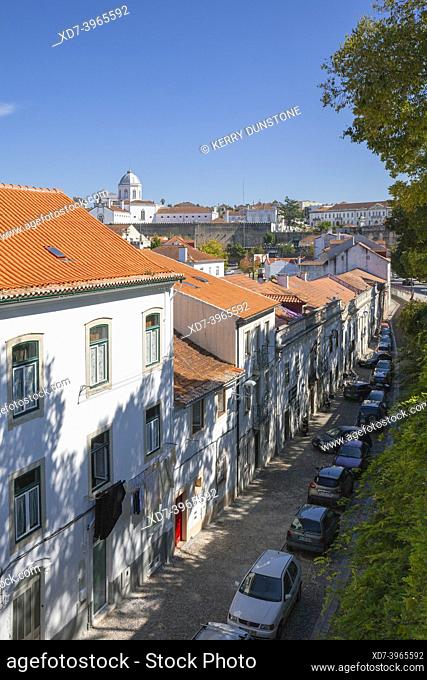 Europe, Portugal, Beira Litoral Province, Coimbra, Traditional Houses on BR Sousa Pinto in the centre of the City