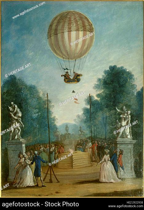 Ascension of Charles and Robert, at the Tuileries, December 1, 1783. Creator: Unknown