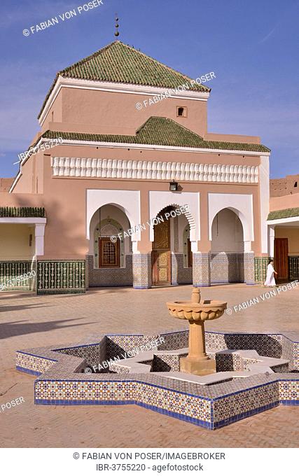 Zaouia, mausoleum in the madrasa, Tamegroute, Souss-Massa-Draâ region, Morocco