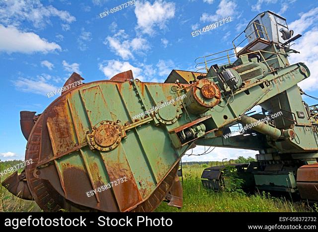An old decommissioned coal excavator