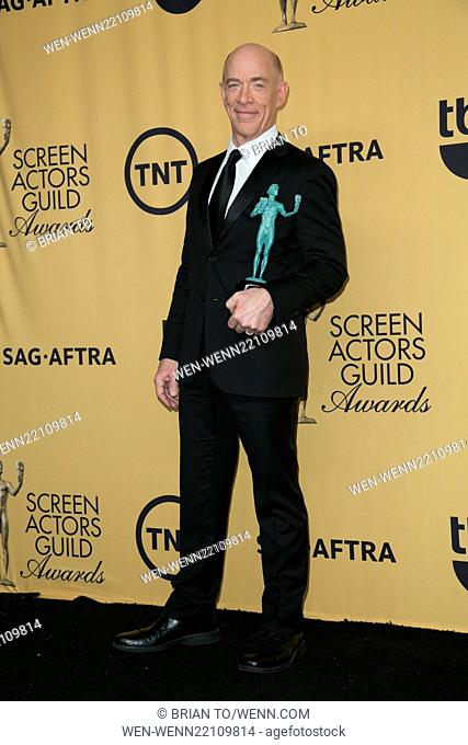 21st Annual Screen Actors Guild Awards at The Shrine Auditorium - Press Room Featuring: J.K. Simmons Where: Los Angeles, California