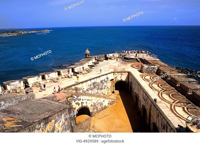 Famous El Morro Castle and historical fort in Old San Juan Puerto Rico USA - 01/01/2014