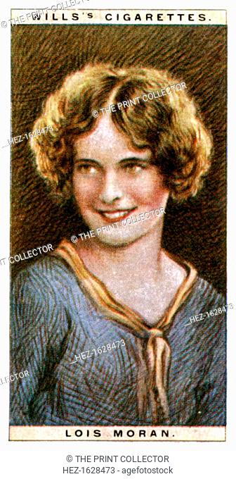 Lois Moran (1909-1990), American actress, 1928. Number 17 (of 25) in the second set of WD & HO Wills' Cigarette Cards entitled Cinema Stars (1928)