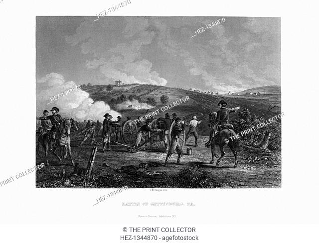 Battle of Gettysburg, Pennsylvania, 1st July to 3rd July 1863 (1862-1867). Gettysburg was the largest battle ever fought in the Western Hemisphere
