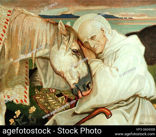 Duncan John - St Columba's Farewell to the White Horse - British School - 19th Century