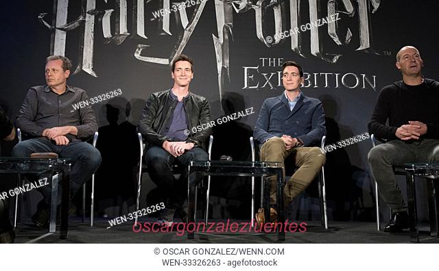 James and Oliver Phelps attend the 'Harry Potter: The Exhibition' photocall at IFEMA in Madrid Featuring: James Phelps, Oliver Phelps Where: Madrid