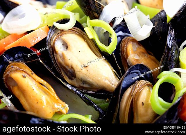 seafood, mussel, soup, chowder