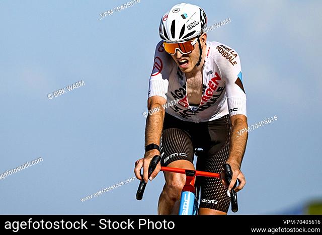 French Clement Berthet of AG2R Citroen Team pictured during stage 9 of the Tour de France cycling race, a 182, 4 km race from Saint-Leonard-de-Noblat to Puy de...