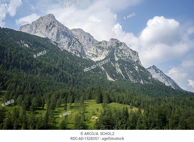 obere wettersteinspitze, mittenwald, karwendel, alps, upper bavaria, bavaria, Germany